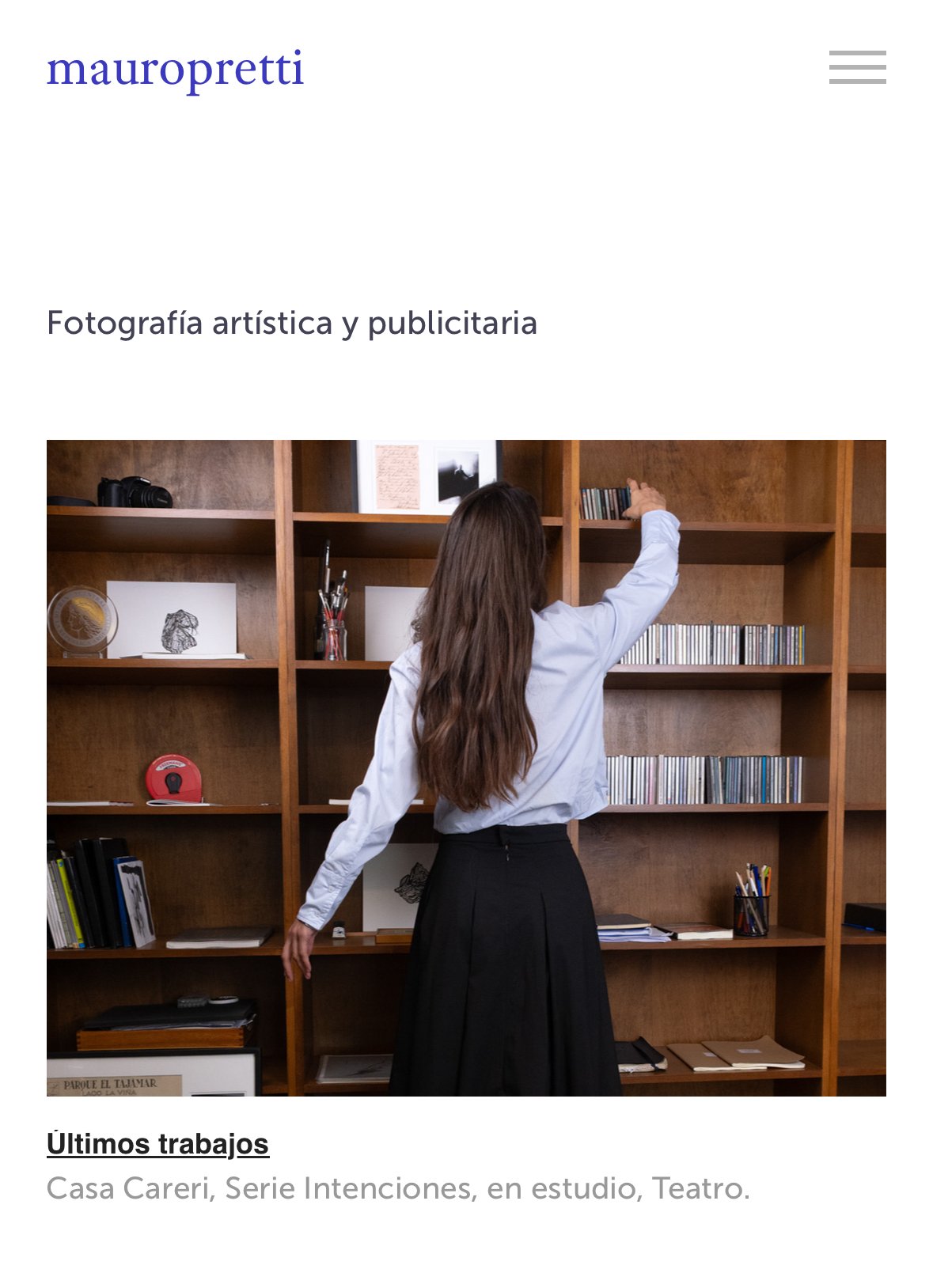 Website Mauro Pretti fotógrafo